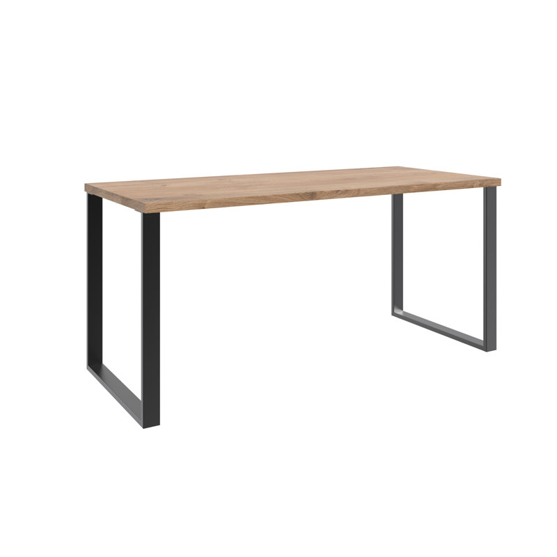 Nadica Steel Writing Desk, 75cm H x 160cm W x 70cm D, Brown