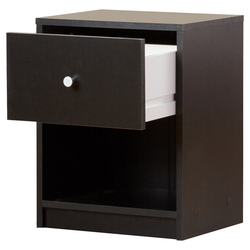 Clanton Small-Space 1 - Drawer Nightstand, Black