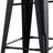 24"Metal Barstool,Country Rustic Style With Back, Kitchen Counter Bar Stool, Lightweight & Sturdy Build, Set Of 4 -Matte Black