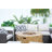 Small firepit with 1403B Wicker 8 - Person Patio Conversation Set with Cushions