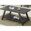 Table basse contemporaine en bois gris anthracite, espace de rangement supplémentaire et lustre aux pieds larges anthracite répliqué avec des pieds de tablette pour une pièce élargie-737685097-737685098