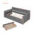 Twin Size Upholstered daybed with Drawers, Ileah Slat Support-372200392