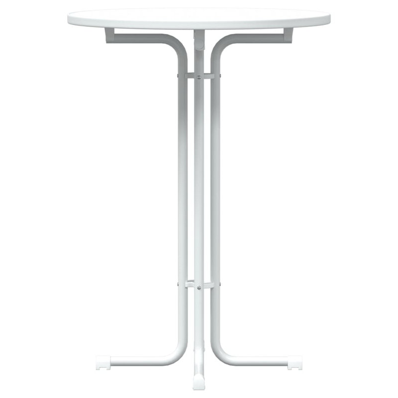 Phelia Dining Table Engineered Wood and Steel, 80cm W x 80cm L, White