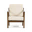 Fauteuil d'appoint rembourré avec structure en bois massif-834250983