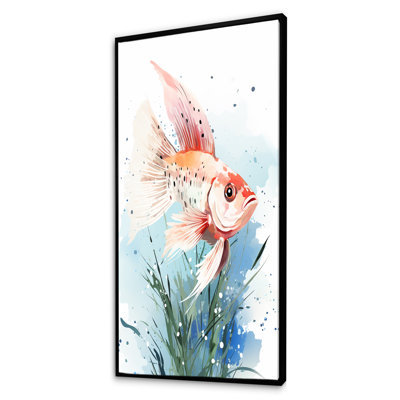 Papillon rose sous l'eau - Art mural