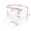 Lit superposé double au-dessus de double avec éclairage à DEL intégré et tiroirs de rangement, tablettes-1118449494