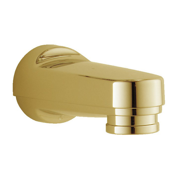 Wall Mounted Tub Spout Trim with Diverter, Brilliance Polished Brass