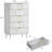 Fluted 5-Drawer Dresser For Bedroom, 28" Modern Chest Of Drawers With Deep Drawers, Curved Profile Design, Wood Drawer Organizer For Living Room, Hallway, Nursery, Hallway Closet-1760411357