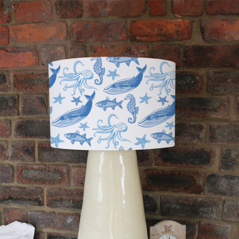 Cotton Drum Lamp Shade ( Uno ), 25cm H x 40cm W x 40cm D