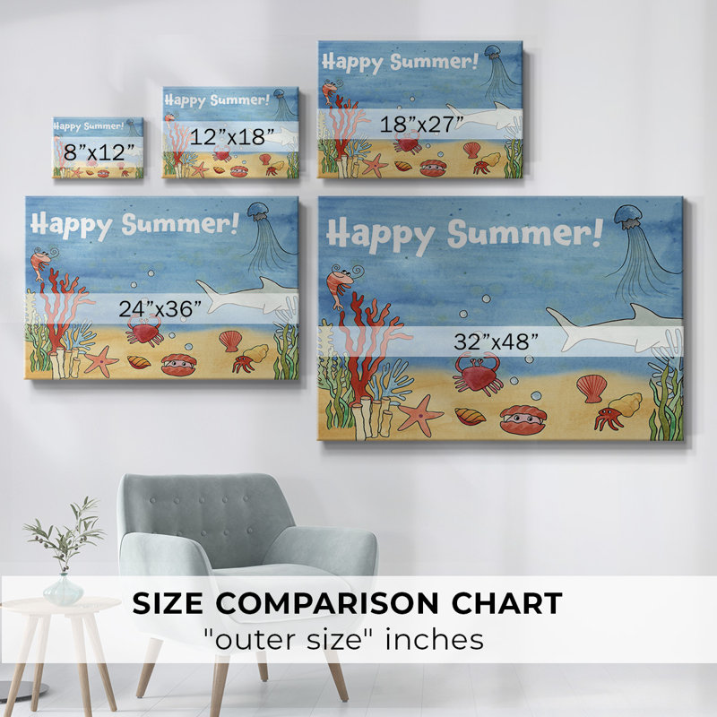 Mignonnes créatures marines, toile tendue I-Gallery, H 12 po x l 18 po