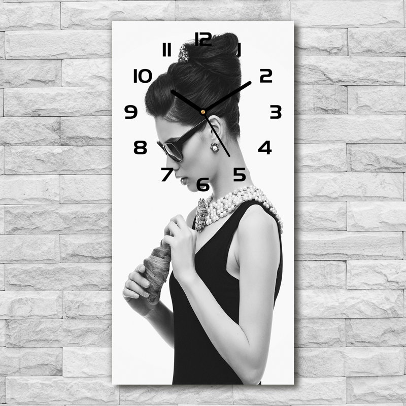 Janushan Glass Wall Clock, Black