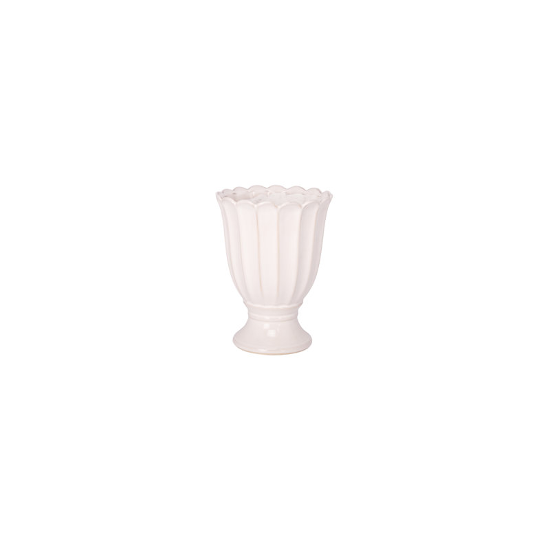 Pot en grès blanc cassé