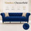 Canapé 3 places de style Chesterfield classique en polyester, avec dossier capitonné profond, accoudoirs arrondis, coussin amovible et pieds en bois massif, idéal pour le salon.-1159870886