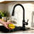 Brushed Nickel Kitchen Faucet With Pull Down Sprayers-130062324