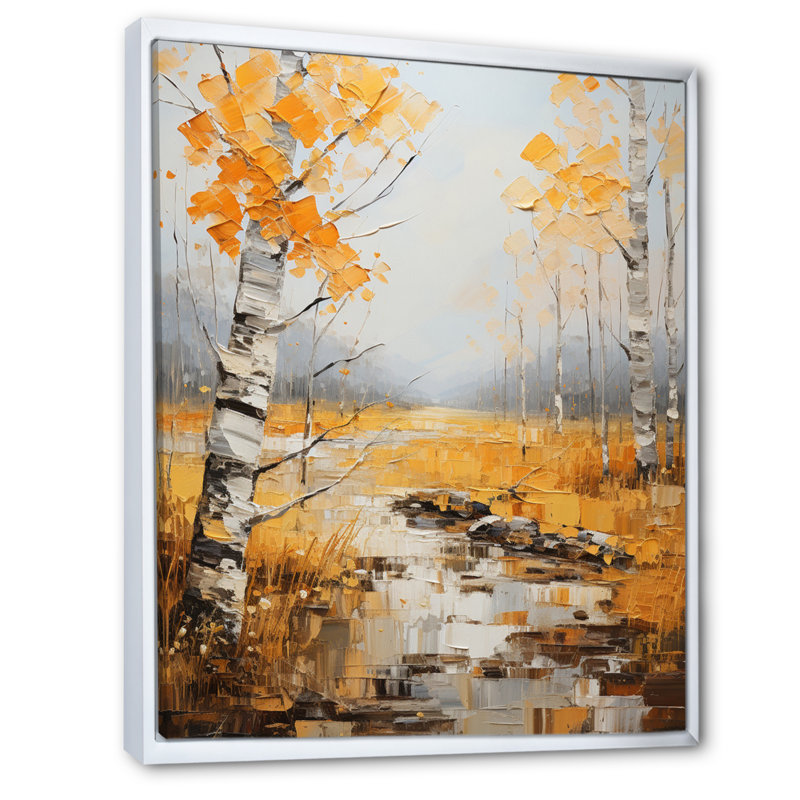 Bois de bouleau Kyandra, Cadre flottant blanc, H 40 po x l 30 po x P 1,5 po