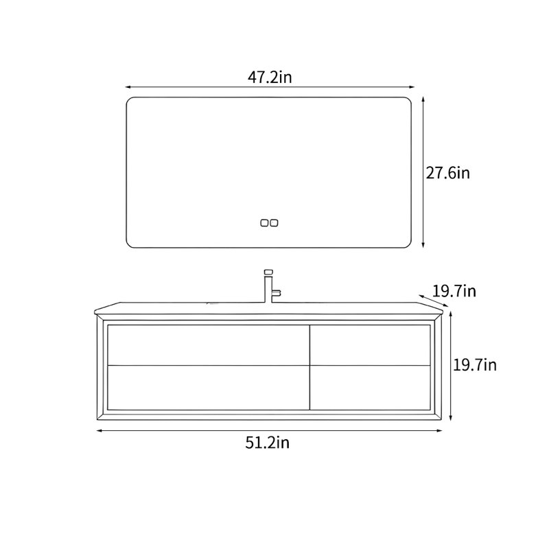 High-end simple bathroom cabinet