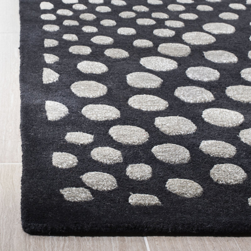 Amier Hand Tufted Wool And Viscose Abstract Rug, Rectangle 8'3" x 11'