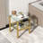 Altaira 17.71'' Glass Top Console Table