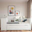 Lit de jour en bois avec couchette, tiroirs de rangement, tablettes latérales et bureau-1433331083-1433331085