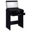 Coiffeuse noire laquée avec miroir et tabouret-1321399528
