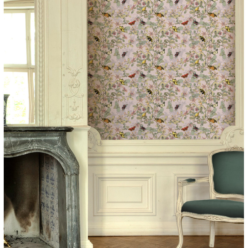 Yuki Osada Floral Wallpaper Double Roll, Dusty Rose