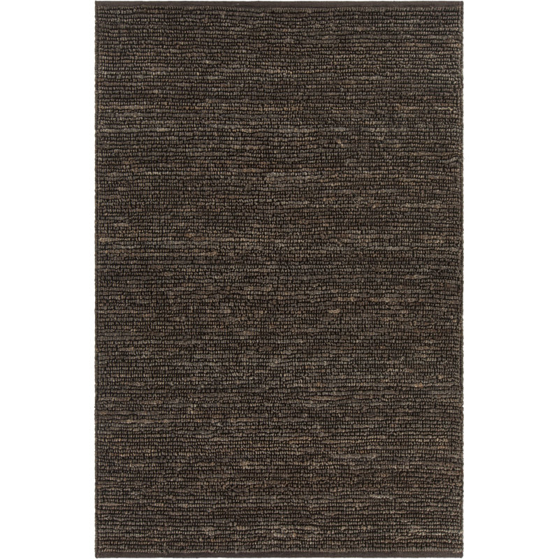 Tapis brun en jute texturée Lilliana, Rond 7 pi 9 po
