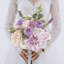 Fleurs artificielles combinées fleurs de soie Dahlia roses avec des tiges pour les bouquets de mariage de bricolage, douche de bébé, arrangement floral, centres de table, décorations pour la maison
