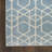 Washable Charm 2' x 3' Blue Ivory Modern Indoor Rug-465185957