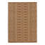 Brown Flatweave Leather Rug - 4' x 6'