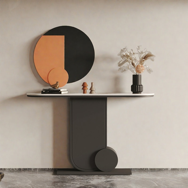 Console Italian Luxury, H 33,5 po x l 47,2 po x P 11,8 po, Noir