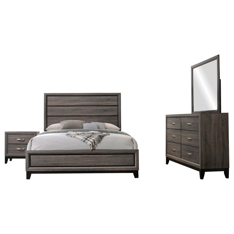 Ensemble de chambre avec grand lit 4 pièces Carina, Grand