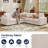 Clitheroe 98.7" W Standard L-Shaped Corduroy Cloud Corner Sectional Sofa with Ottoman-2086273859