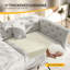 Canapé-lit convertible en velours 74,4 po pour grand lit, canapé convertible pour salon-2034813349-2034813348