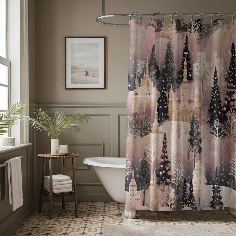 Rideau de douche Fairy Pink - Premium, H 74 po x l 71 po