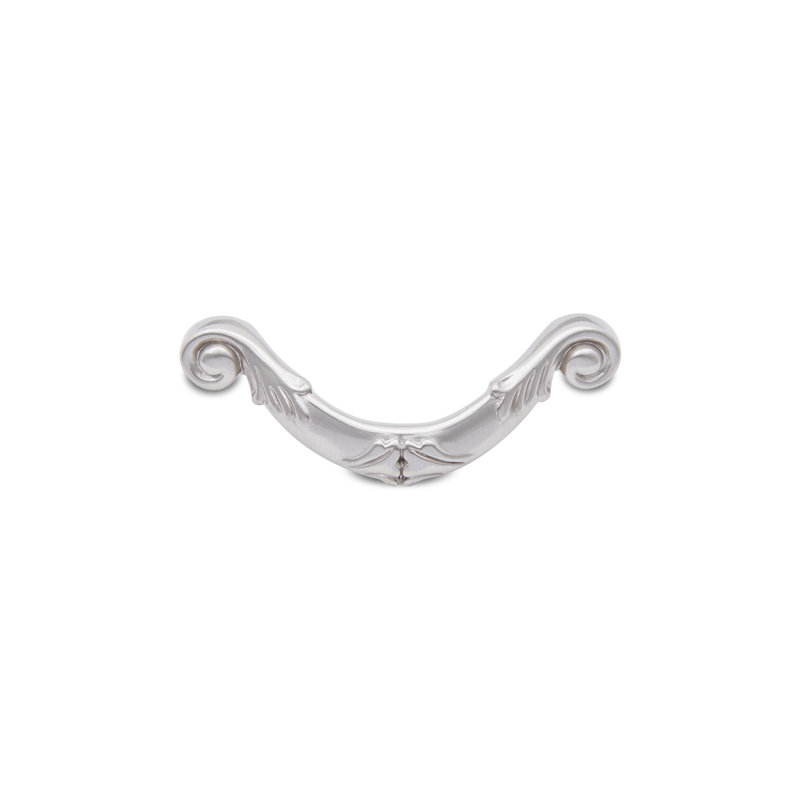 Poignée courbée ornée CP Series, Nickel satiné, 3"