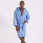 Orinda Simple Weaving Gender Neutral Mid-Calf Bathrobe with Pockets and Hood-36089300