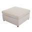 Canapé modulaire rembourré avec revêtement amovible. Canapé 6 places en U pour appartement. Spacieux. Fabrication en contreplaqué de bois massif. Revêtement en tissu. Coussins en coton Pp. 18,9 po de hauteur. Beige L 100,4 po x