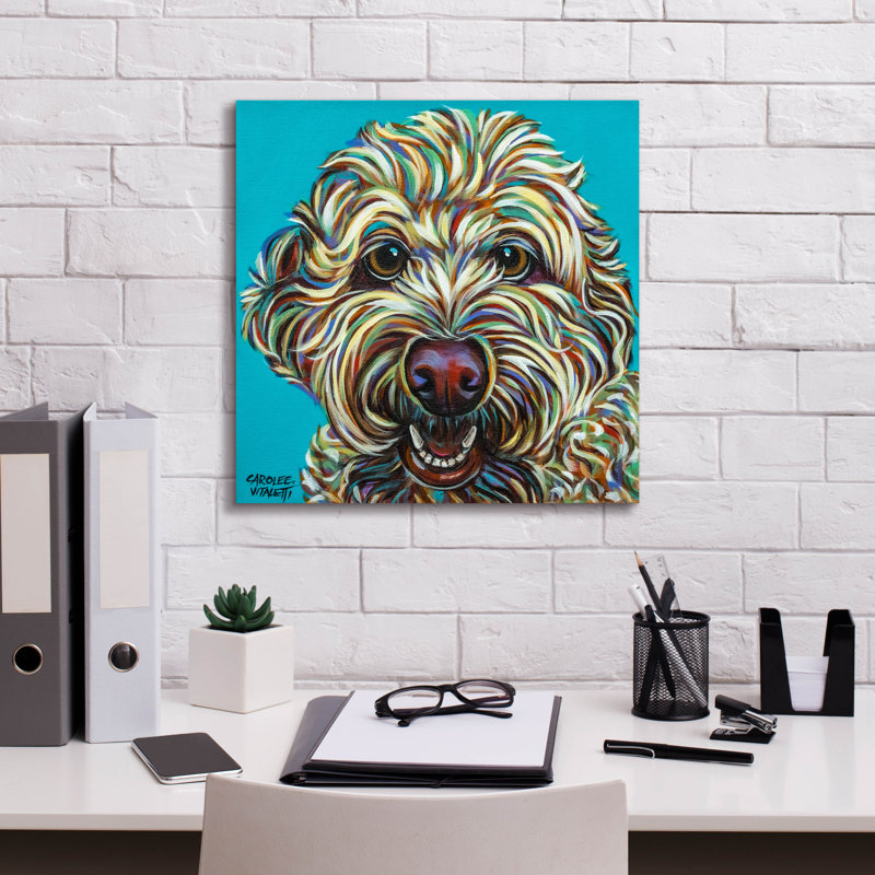 «Kaleidoscope Dog 4» par Carolee Vitaletti, H 18 po x l 18 po x P 0,75 po