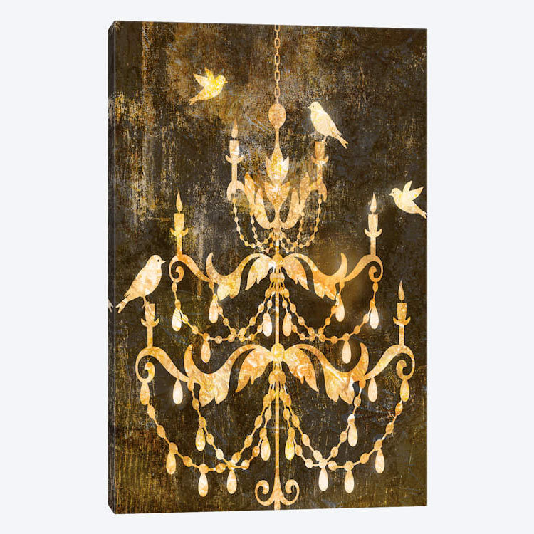 « déco gold angoisse i », impression sur toile, H 12 po x l 8 po x P 0,75 po, Toile tendue, Pas de tapis
