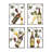 Metal Wine Multi Colored Wall Decor with Grapes Detailing Set