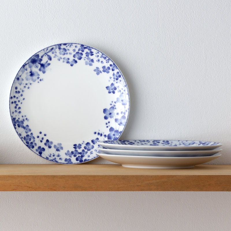 Assiettes à salade Noritake Bloomington Road, 8 1/4 po, Blue