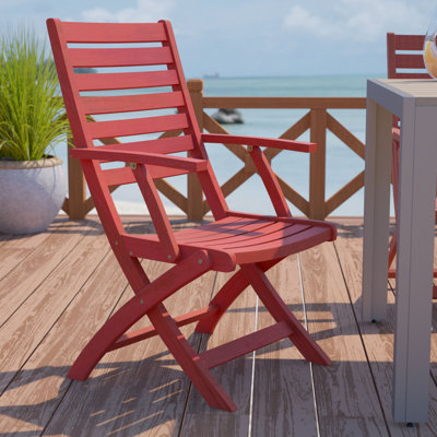 Erkerd Wood Outdoor Folding Dining Armchair