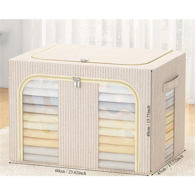 Ensemble de bacs de rangement en tissu, Jaune