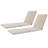 2PCS Patio Lounge Chair Recliner Chair w/ 3-Position Adjustable Backrest & Cushion Brown & White-1332632046-1332631827
