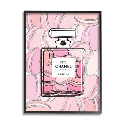 " Pink Macaron Dessert Perfume Fashion Bottle " by Martina Pavlova