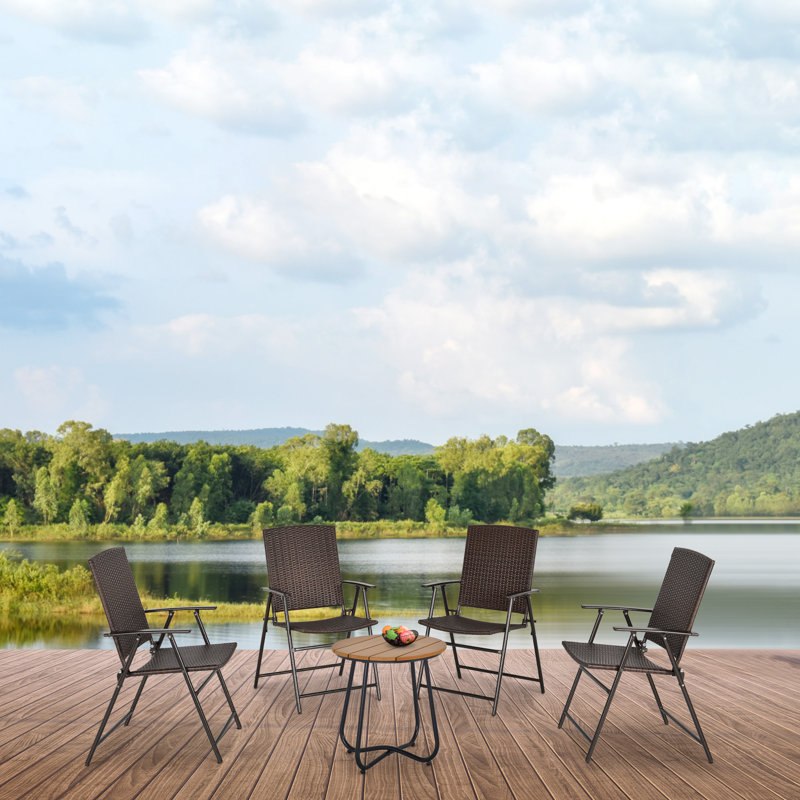 Helenville Folding Patio Dining Armchair