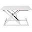 Bureau debout réglable avec plateau à clavier - poste de travail ergonomique en MDF et acier, blanc pour la maison et le bureau