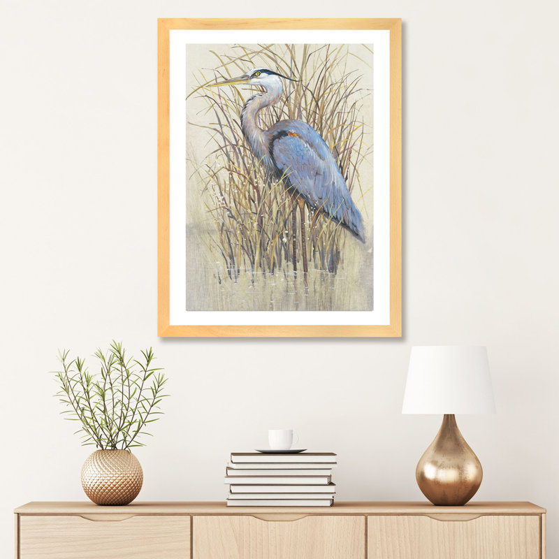 «Wading II» par Timothy O 'Toole - impression d'art graphique, Cadre papier naturel, H 32 po x l 24 po x P 1 po