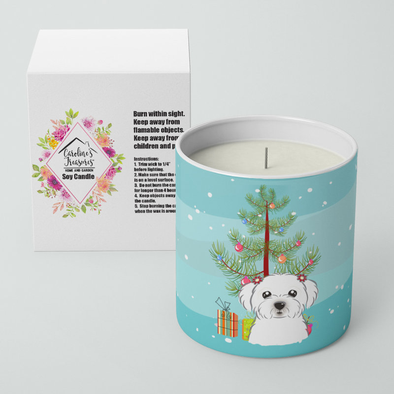 Pine / Christmas Tree Scented Jar Candle with Ceramic Holder