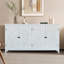 Armoire d'appoint 60 "avec 4 portes 60 po - Buffet en bois rustique - Buffet polyvalent avec rangement pour la décoration et l'organisation, armoire chic